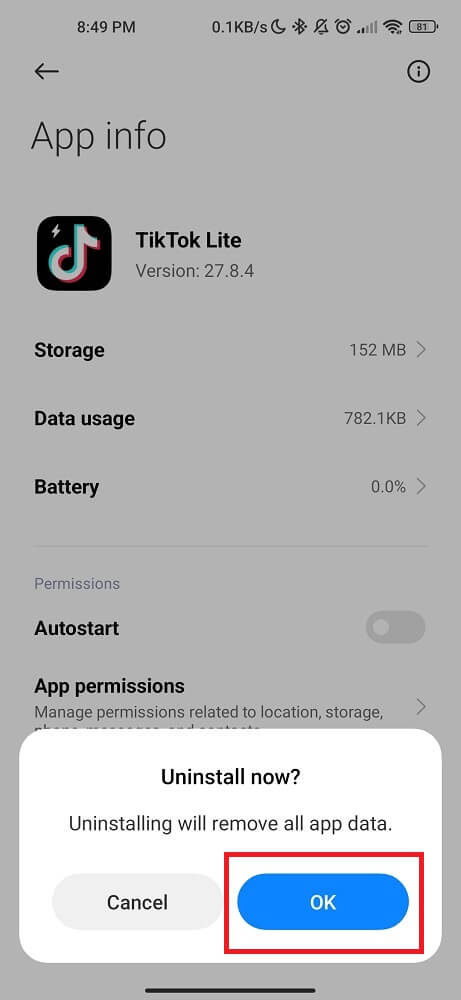 install and Uninstall TikTok app