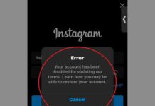 How to Fix “Your account has been disabled for violating our terms” on Instagram