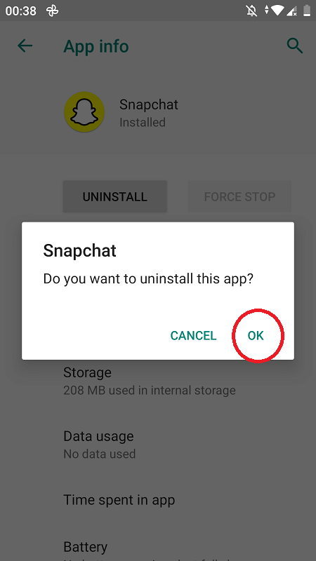 Uninstall and Install Snapchat App