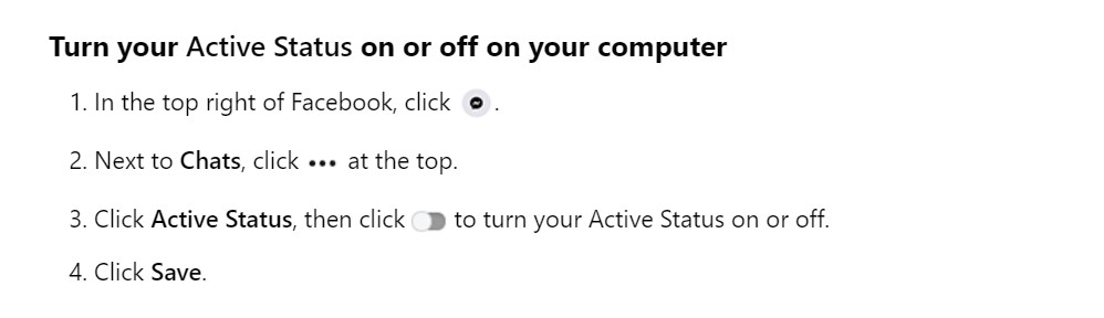 Turn off Active Status