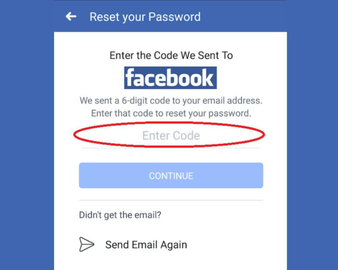 6 Digit Verification Code Facebook