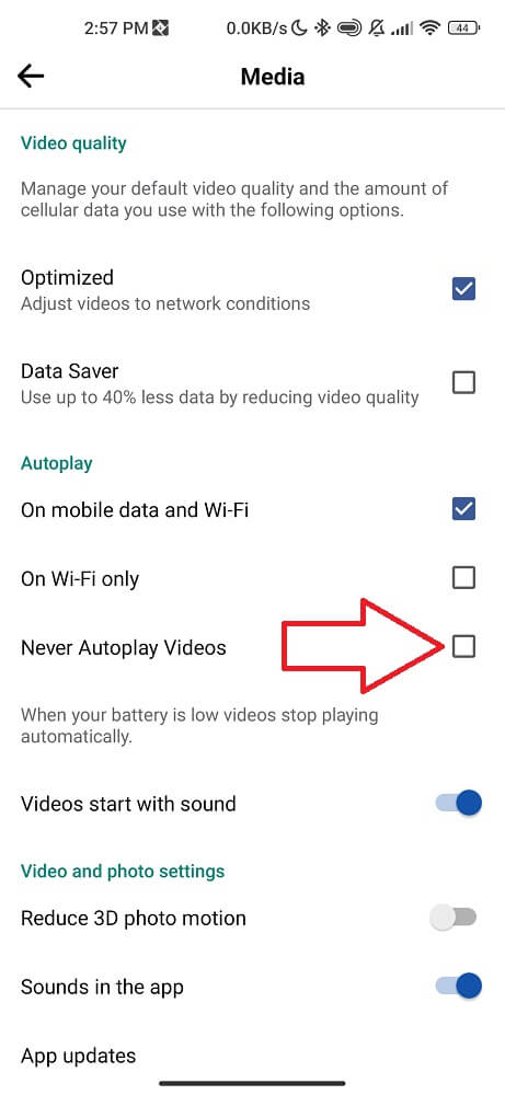 Disable Autoplay Videos