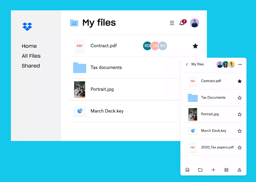 Dropbox - store, organize, and share your files