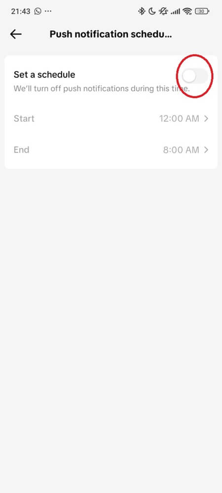 Push notification schedule step 3