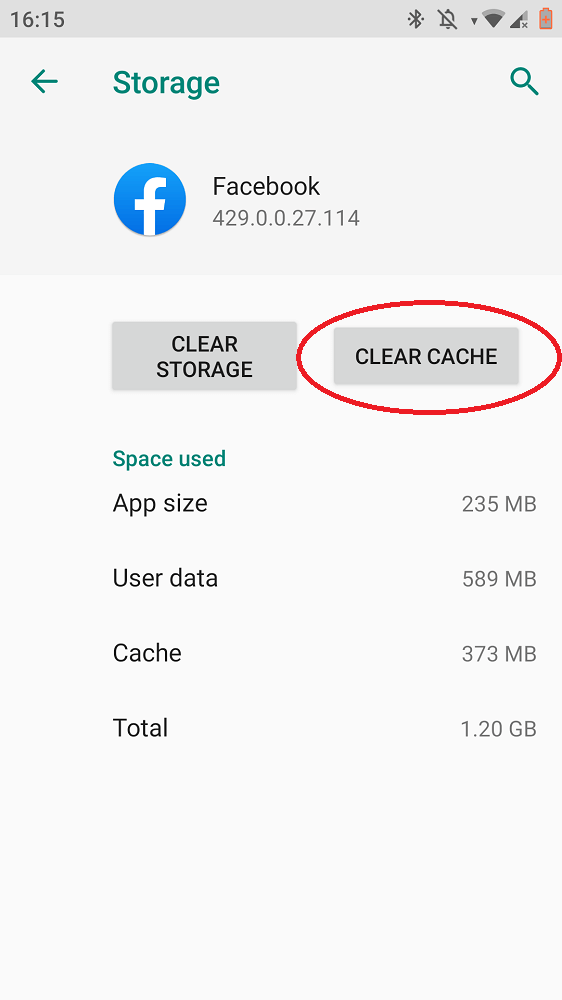 Clear cache and data -56