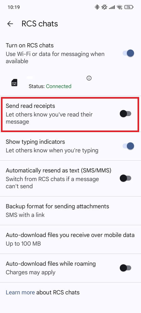 Turn off read receipts on Google Messages (3) Turn off read receipts on Google Messages (3)